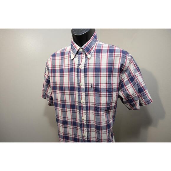 Brooks Brothers 346 Dress Shirt Plaid Short Sleeve Mens Size Medium - Picture 3 of 7